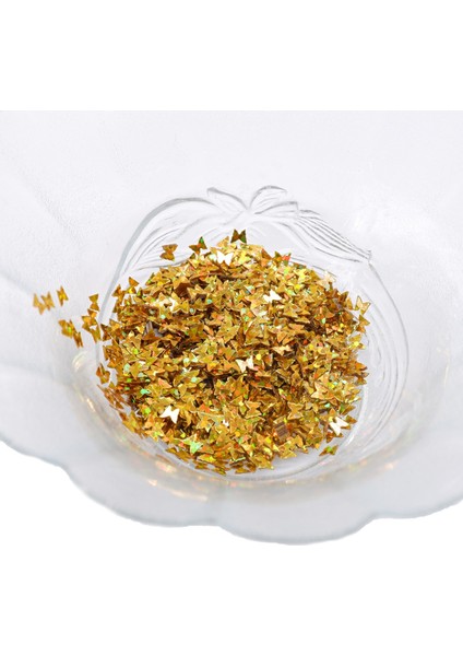 Mini Kelebek Gold Pul Paketi - 5 Gram - Epoksi Süsleme Pulu