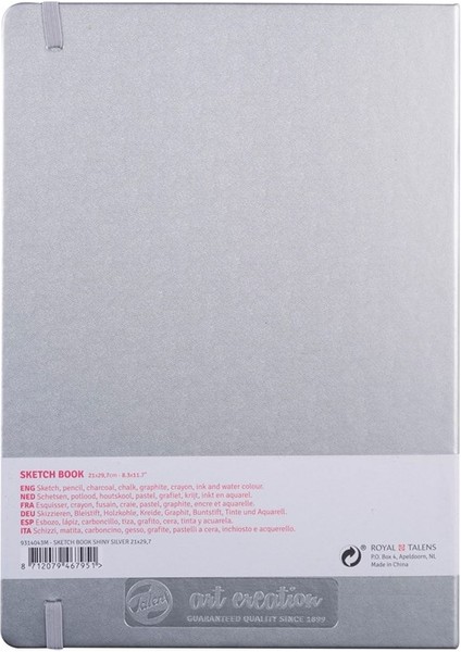 Art Creation Sketchbook Shiny Silver 21X30CM 140GR 80 Yaprak