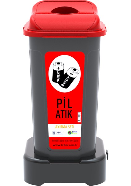 Modüler Atık Kovası Seti - Pil Atık 60 Lt