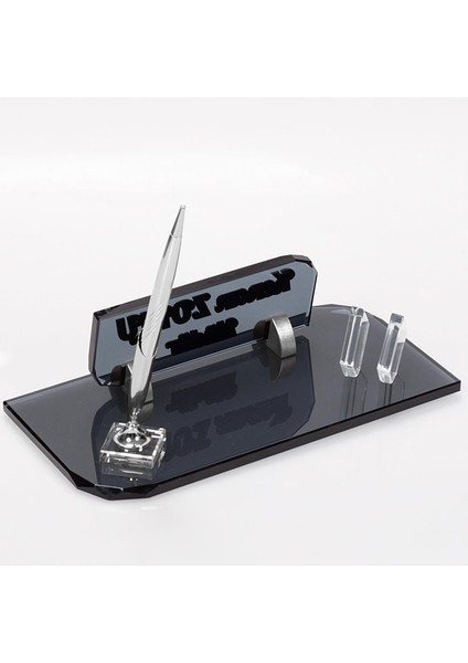 Forte Kristal Isimlik Gümüş Yeni Iş Ofis Masa Isimliği fırsatları