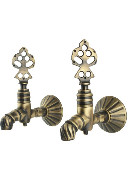 LPD İkili Burmalı Antik Osmanlı Musluk