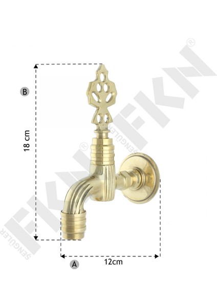 İkili Hamam Taslı Lüx Perlatörlü Sarı Osmanlı Musluk (2 Musluk+1 Hamam Tası)
