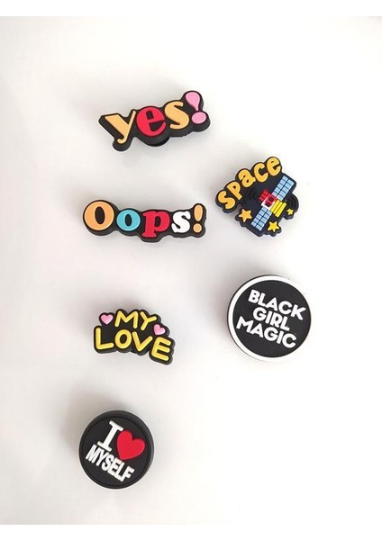 6 Adet Karışık Ithal Silikon Terlik Süsü Aksesuar 12086