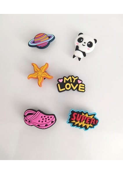 6 Adet Karışık Ithal Silikon Terlik Süsü Aksesuar 12088