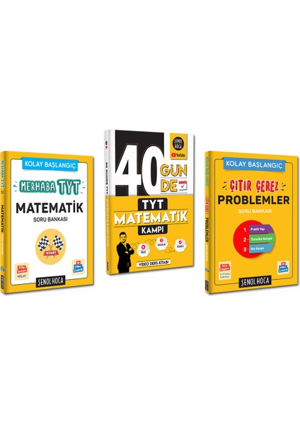 40 Günde TYT Matematik Kampı Çıtır Çerez Problemler Merhaba TYT Soru Bankası Set 3 Kitap