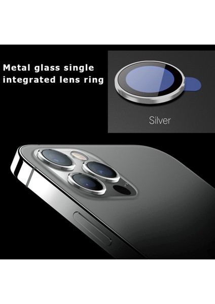 iPhone 13 Pro / 13 Pro Max Uyumlu Halka Set Metal Lens Koruyucu Cam