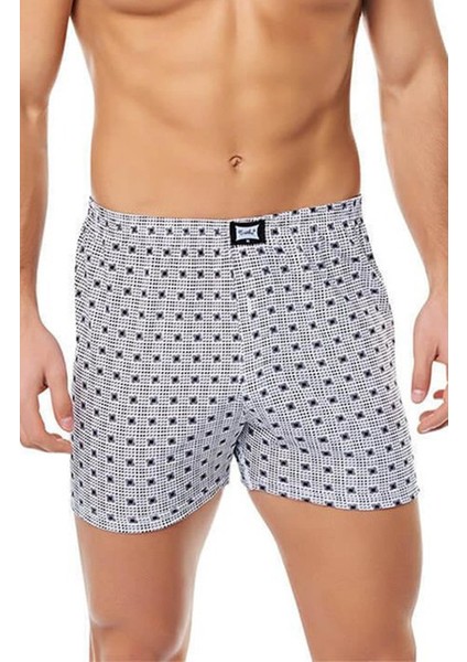 116 Penye Desenli Erkek Boxer