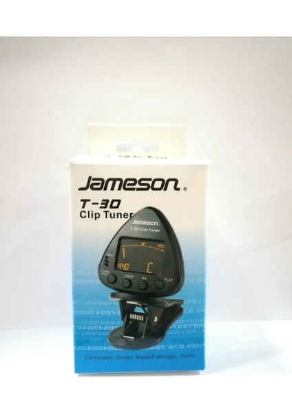 torque power Jameson T-30 Clip Tuner Dijital Akort Aleti