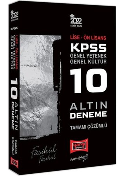 2022 KPSS Lise ve Önlisans Adayları İçin Tamamı Çözümlü 10'lu Deneme