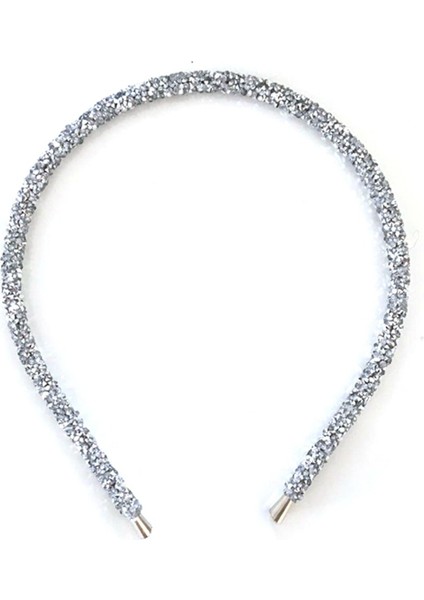 Gümüş Renk Taşlı Taç, Silver Taşlı Saç Tacı