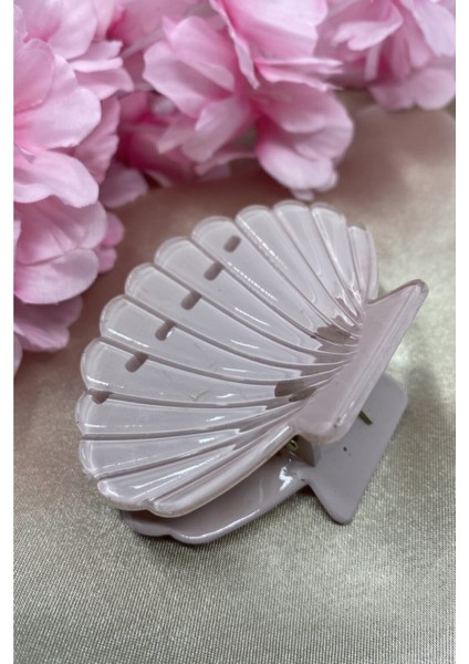 Istiridye Model Mandal Toka Parlak Pudra Renk 6,5 cm