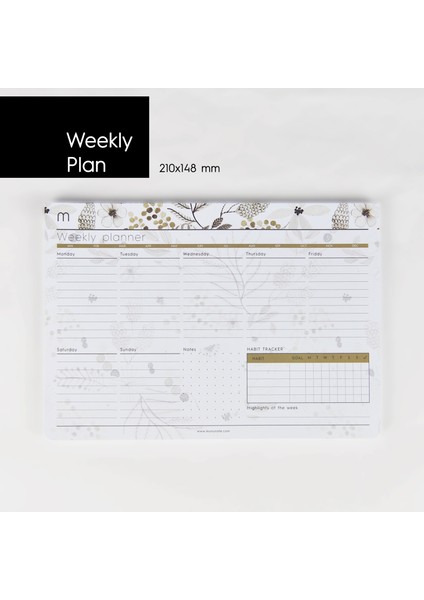 Munuplanner - Floral Weekly Plan (Haftalık Planlayıcı)