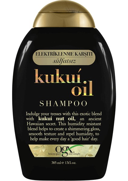 Kukui Oil Şampuanı 385 Ml