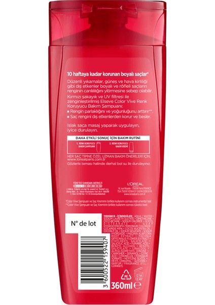 Color Vive Renk Koruyucu Bakım Şampuanı 360 ml modelleri
