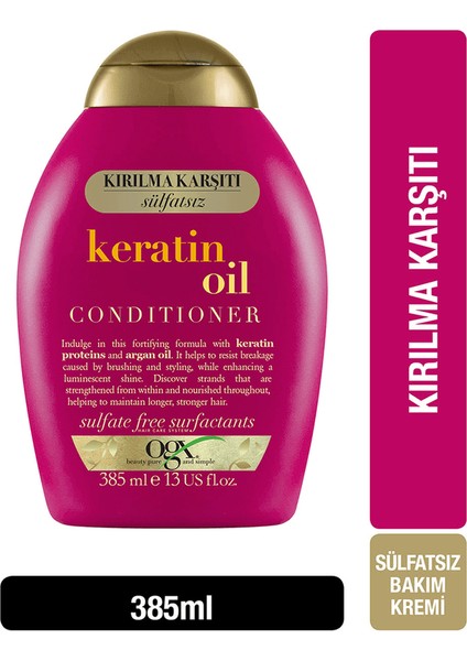 Kırılma Karşıtı Keratin Oil Bakım Kremi 385 ml