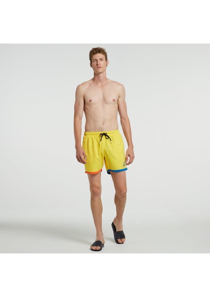 Erkek Sarı Standart Fıt Şort Mayo T25476T.70E