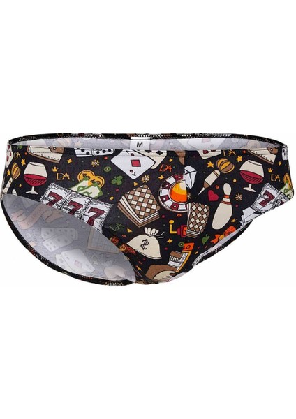 Erkek Modal Çok Renkli Baskılı Külot Slip 1249