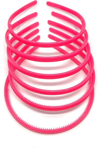 6 Adet Plastik Saç Tacı 8 mm Nar Çiçeği Renk