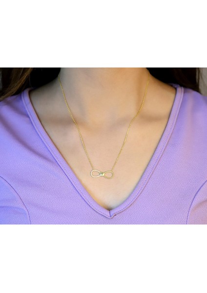 Doğan Silverkadın Gümüş Sonsuzluk Kalpli Altın Yaldızlı Kolye DGN20535 fiyatları