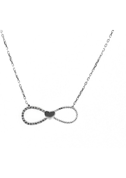 Doğan Silverkadın Gümüş Sonsuzluk Kalpli Kolye DGN20533