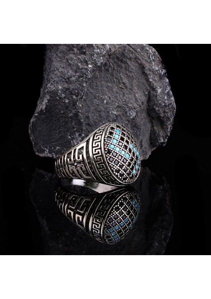 Tespih Sepetim 925 Ayar Gümüş Mikro Taşı Erkek Yüzük fiyatları