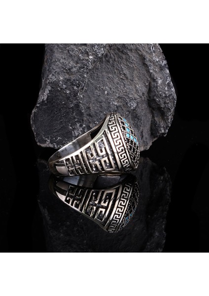 Tespih Sepetim 925 Ayar Gümüş Mikro Taşı Erkek Yüzük indirimleri