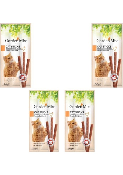 Tavuklu Kedi Stick Ödül 3 x 5 gr x 4 Adet
