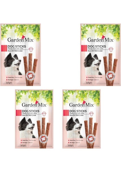 Kuzu Etli Köpek Stick Ödül 3 x 11 gr x 4 Adet