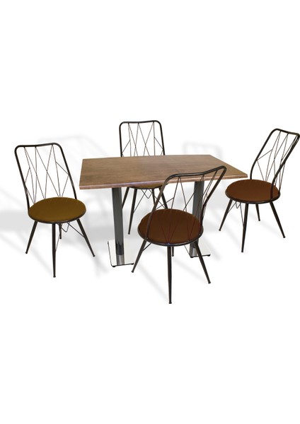 Karanfil Werzalit - Royal Mutfak Masa Takımı 70 x 120 cm - Antik Dark Kahve