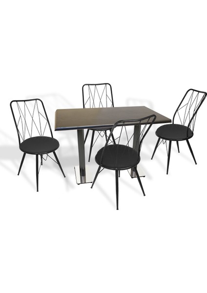 Karanfil Werzalit - Royal Mutfak Masa Takımı 70 x 120 cm - Siyah