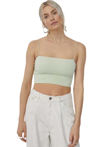 Pikka Online Kadın Askılı Şık Croptop Bluz