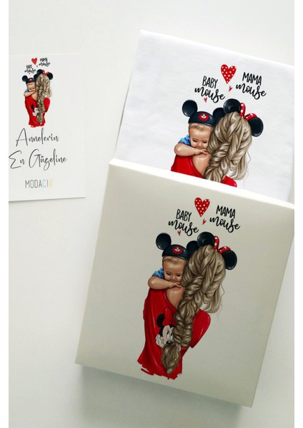 Sevimli Anne Oğul Tişörtü - Çocuk Beden Isterseniz Lütfen Mesaj Atınız. fiyatları