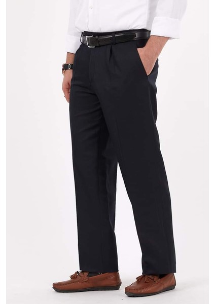 Erkek Büyük Beden Klasik Siyah Kumaş Pantolon modelleri
