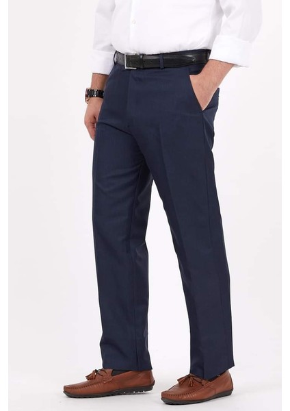 Erkek Büyük Beden Klasik Lacivert Kumaş Pantolon modelleri