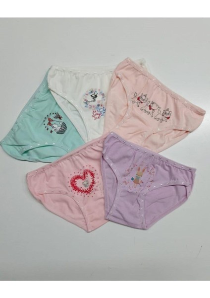 Kız Çocuk Likralı Baskılı Bikini Külot 351 - 6 Adet fiyatları