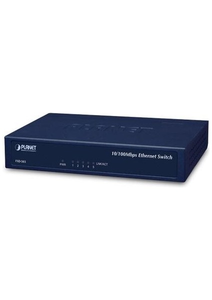 PL-FSD-503 5 Port 10/100MBPS Metal Kasa Masaüstü Ethernet Switch