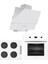 Elite White Beyaz Cam Ankastre Set (ELB-627W + ELB-640W + ELB-3000W) 1