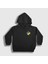 Unisex Çocuk Siyah Logo Python Developer Yazılımcı Kapüşonlu Sweatshirt 1