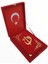 Dini Hediye Kuranı Kerim Seti Plaketli Kadife Kutulu Hafız Boy Kırmızı 1