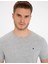 Açık Gri Melanj Slim Fit Bisiklet Yaka Basic T-Shirt 2