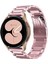 Samsung Galaxy Watch 4 Seri 40-42-44-46 mm Uyumlu Kordon (20 Mm) Çelik Klasik Metal Kordon 1