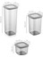 Etiketli Kare Erzak Saklama Kabı 9'lu Set 3x(0,55 Litre, 1,2 Litre, 1,75 Litre) Antrasit 4