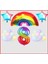 Gökkuşağı Yıldız Temalı Makaron Balon 8 Yaş Doğum Günü Parti Seti 1