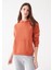 Kapüşonlu Turuncu Basic Sweatshirt 167299-70233 1