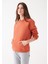 Kapüşonlu Turuncu Basic Sweatshirt 167299-70233 2