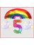 Gökkuşağı Temalı Makaron Balon 5 Yaş Doğum Günü Parti Seti 1