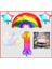 Gökkuşağı Yıldız Makaron Balon Banner Temalı 1 Yaş Doğum Günü Parti Seti 1