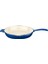 Döküm Yuvarlak Izgara Tava, Metal Saplı, Çap(Ø)28 Cm, Iç Krem, Mavi 1