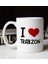 Gift I Love Trabzon Tasarımlı Beyaz Kupa Bardak 2