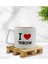 Gift I Love Trabzon Tasarımlı Middle Beyaz Kupa Bardak 1